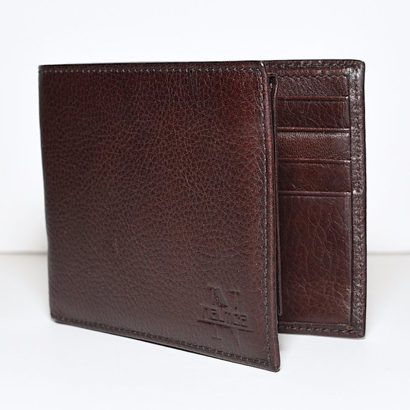 NWT Nautica Leather Passcase Men's Flap Wallet - Picture 1 of 8